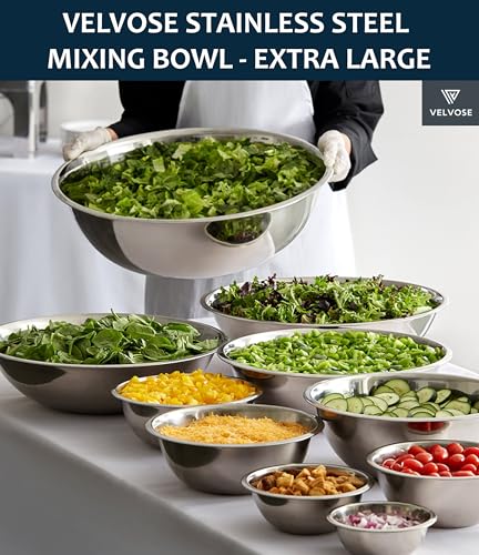 Stainless Steel Mixing Bowl Extra Large, 17-Quart, 18.5 inch (Diameter), 5.3 inch (Height) Mixing Bowl 18.5" (1)