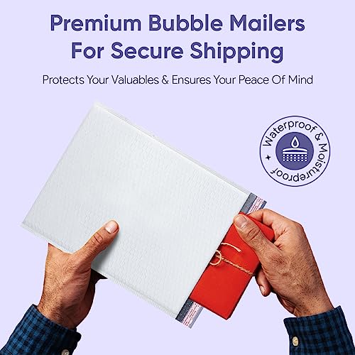 Small Bubble Mailers 4x8, Poly Padded Envelopes #000, 500 Pack Bulk - color: White, size: 4"x8" / 500 Pack