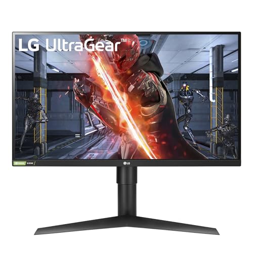 LG 27GL83A-B 27-Inch Ultragear QHD 2560 x 1440 IPS Gaming Monitor, 144Hz, 1ms (GtG), NVIDIA G-SYNC, AMD FreeSync, HDR10, HDMI, DisplayPort, Tilt/Height/Pivot Adjustable Stand, Black - size: 27 inch, style: 144Hz