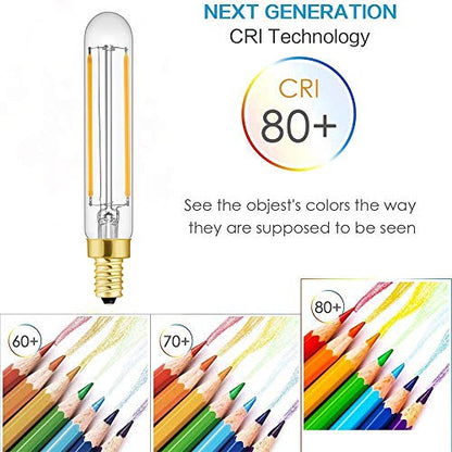 T20 Dimmable LED Tubular Bulbs, 2W (25W Eq), E12, 2700K, 4-Pack