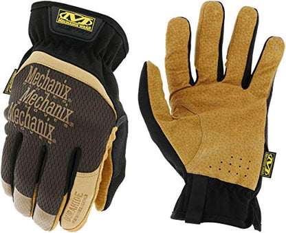 Mechanix Wear: Durahide Leather FastFit Work Glove with Elastic Cuff for Secure Fit - size: Large