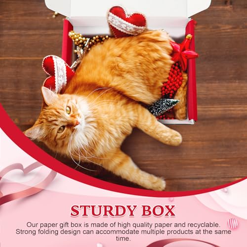 Spakon 50 Packs Shipping Boxes, Cardboard, Red, 9x 6 x 2.36 Inches - color: Red, size: 9 x 6 x 2.36 Inches