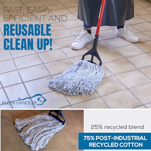 KLEEN Handler Cut End Finish Mop Head Replacement,Universal Headband, 3Pack - size: 3 Pack