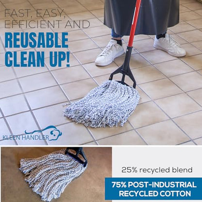 KLEEN Handler Cut End Finish Mop Head Replacement,Universal Headband, 3Pack - size: 3 Pack