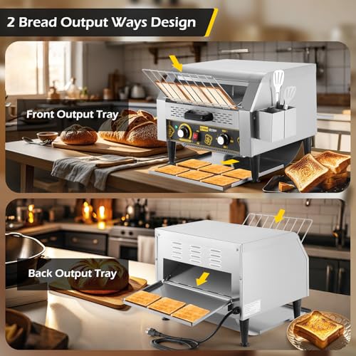 Dyna-Living Commercial Toaster 450 PCS/H Conveyor Toaster for Restaurant