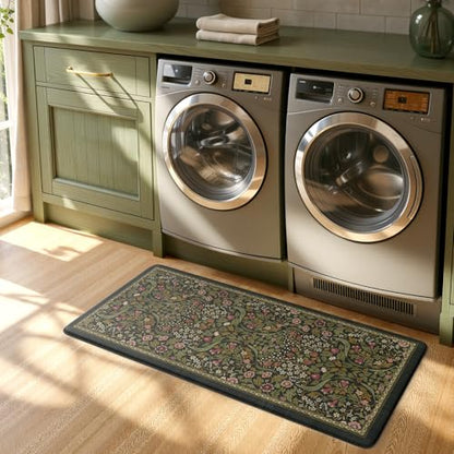 Collive Cushioned Anti Fatigue Kitchen Sink Mats, Olive Green 20"x39" - color: Olive Green, size: 20"W x 39"L
