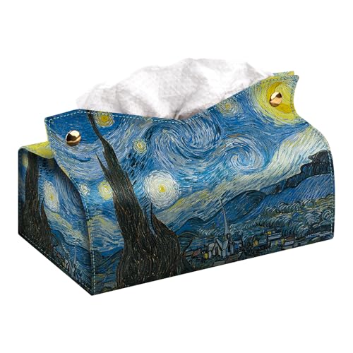 Rectangular Tissue Box Cover, Leather Tissue Box Holder, Facial Paper Organizer Dispenser, Modern Home Decoration for Bathroom, Home, Car, Nightstand, Office Desk - color: N, size: Medium