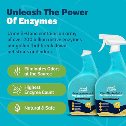 Urine B-Gone Enzyme Cleaner for Pet & Human Urine, Original, 32 oz, 2-Pack - size: 32 Fl Oz (Pack of 2)