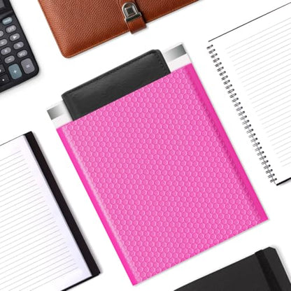 Bubble Mailers 52 Pack 8.5x12inch Rose Poly Mailers Self-Seal Padded Envelopes Waterproof Bubble Opaque Padded Mailers Shipping Bags for Businesses to Pack and Mail Jewelry Cosmetics - size: 8.5x12-52pack