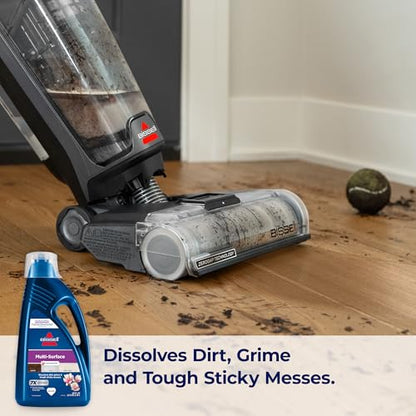 Bissell Multi-Surface Solution,for use in CrossWave and Other Leading Hard Surface and Area Rug Cleaners,80oz,Dissolves Dirt,Grime,and-Tough Sticky Messes,(Pack of 2) - size: 80 Fl Oz (Pack of 2)