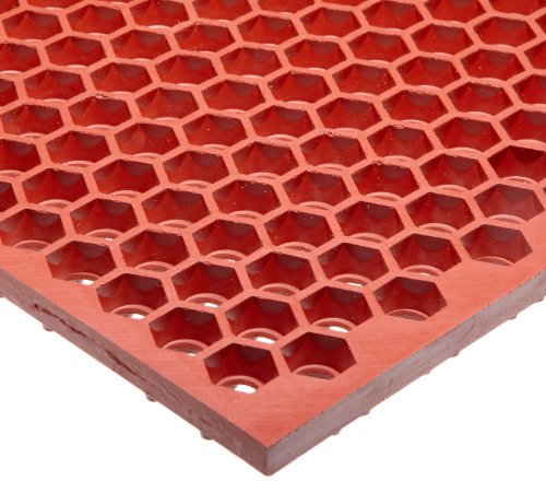 NoTrax T15 Optimat® Honeycomb Design Drainage Mat, 3' X 3' Red - color: Red, size: 3' Width x 3' Length