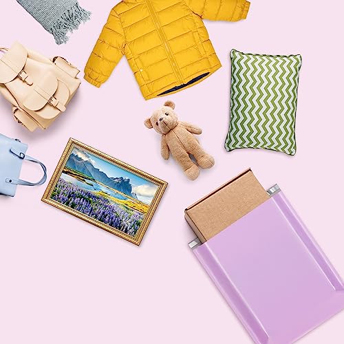 Fuxury Large Poly Mailers 24x24'' 100Pcs, Shipping Bags for Clothing Purple - color: Light Purple, size: 24x24" 100pcs