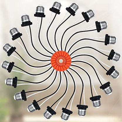 Zhengmy 20 Pcs E26 Socket Adapter Medium Base Light Socket Pigtail