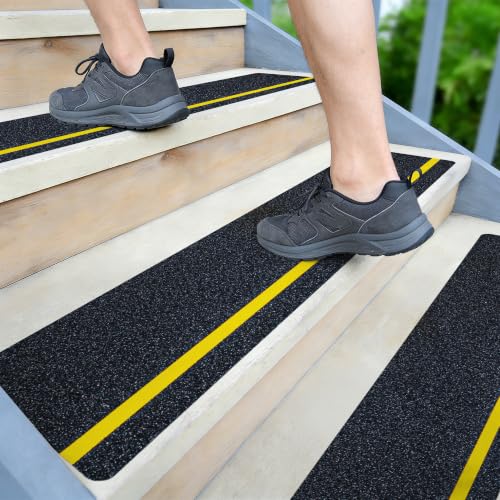 LifeGrip Reflective Anti Slip Stair Treads 6"x32" 10-Pack, Outdoor Grip - color: Reflective, size: 6" x 32"