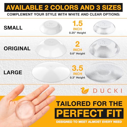 Door Stoppers Wall Protector 1.5", Reusable & Self Adhesive - 6 Pack Clear - color: Clear, size: 1.5 inch (6 Pack)