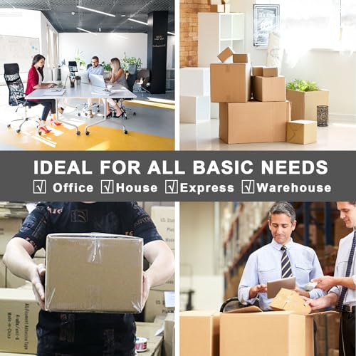 BOMEI PACK 12 Rolls Clear Packing Tape, Heavy Duty Packaging Tape with Dispenser,1.88In x 55Yd,2.4Mil Thick Industrial Grade Transparent Tape Refills for Shipping,Moving,Sealing and storages