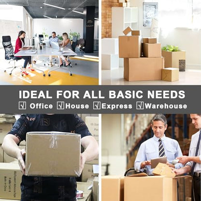 BOMEI PACK 12 Rolls Clear Packing Tape, Heavy Duty Packaging Tape with Dispenser,1.88In x 55Yd,2.4Mil Thick Industrial Grade Transparent Tape Refills for Shipping,Moving,Sealing and storages