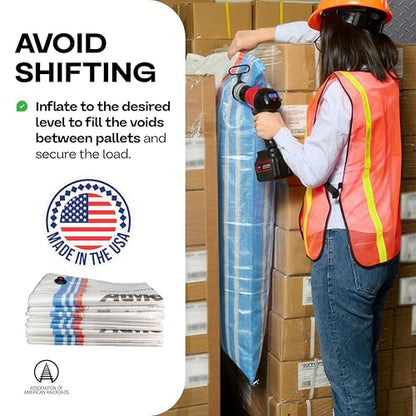 Dunnage Airbags 48" x 84", Pack of 10 - USA-Made Woven PP Dunnage Bags - size: 48" X 84" Bag