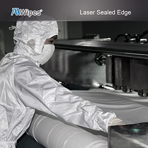 AAwipes Double Knit 100% Polyester Wipers Light Weight Version (120GSM, 6"X6", 150pcs/bag) Cleanroom Cloth Wipes Laser Sealed Edge, Ultra-Soft (CP12006) - size: 6"X6" 150Pcs