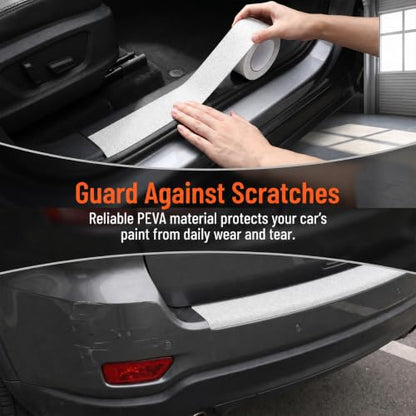 Car Door Edge Guard Sill Protector, 16FT x 2.7", Non-Slip, White - color: White