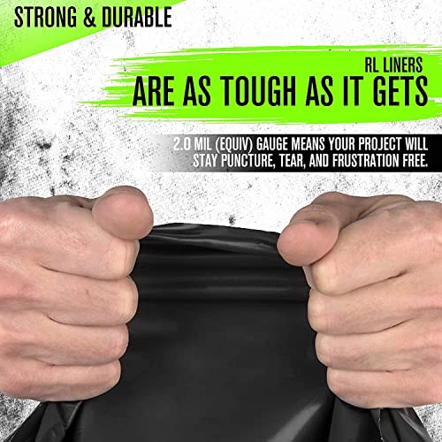 Aluf Plastics T-Tough Roll Pack Low Density Repro Blend Star Seal Coreless Rolls Bag, 33 Gallon 2 Mil, 39" Length x 33" Width, XXH Strength, Black (Pack of 400) - color: Black, style: 33 Gal, 1.5 Mil, 400 Count