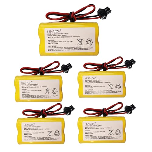 3.6V 900mAh NiCd Exit Sign Emergency Light Battery Replacement Compatible with Lithonia ELB B001 ELBB001 ELB-B001 Lithonia EU2 LED Interstate ANIC1566 Unitech 0253799(5 Pack) - size: 5 Pack