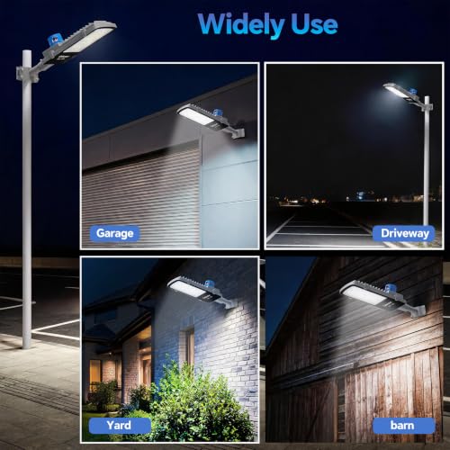Gebosun 200W LED Street Light Outdoor, Dusk to Dawn with Photocell Sensor, 9600LM 6000K, IP65 Waterproof AC Powered Yard Light, Wall & Pole Mount Security Light for Garage Yard Warehouse