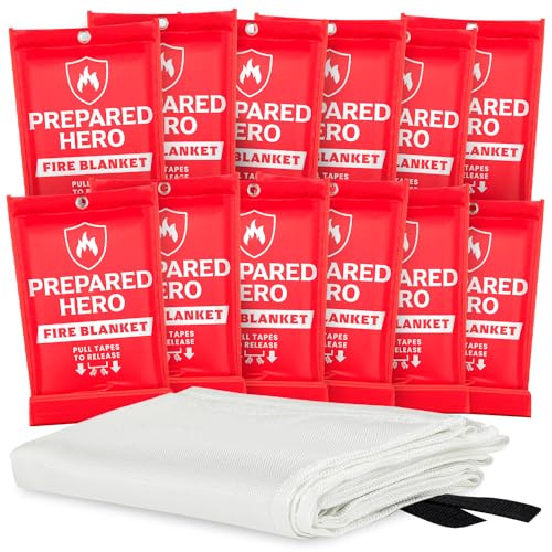Prepared Hero Emergency Fire Blanket, Kitchen & Home, 39 x 39 in, 12 Pack - size: 12-pack
