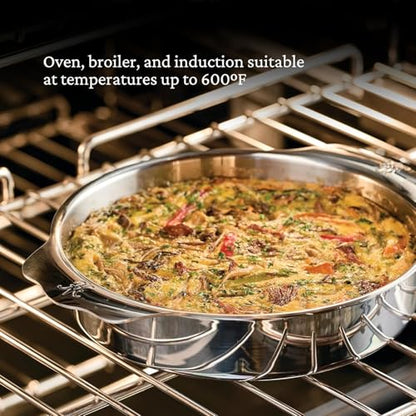 Hestan OvenBond Provisions - Tri-Ply Stainless Steel Round Baker 9" Diameter, Medium (Pack of 2) - size: Medium (Pack of 2)