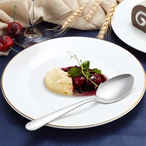 36-Piece Dinner Spoons Set, Funnydin 6.7" Stainless Steel Spoons Silverware, Durable Dessert Spoons, Table Spoon Use for Home, Kitchen and Restaurant - Mirror Polished, Dishwasher Safe - size: 36p Dinner Spoons