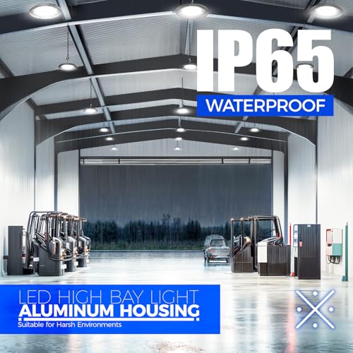 Barrina High Bay LED Shop Lights, 150W, 21000LM, IP65 Waterproof, 5000K - size: 4 Packs