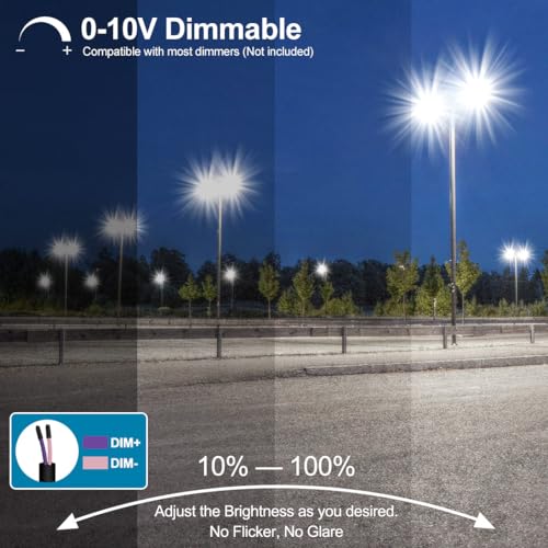 150W LED Parking Lot Light with Dusk to Dawn, 150W/100W/75W 22500LM - size: 150W-Slip Fit-1Pack
