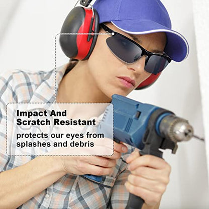 Kathfly 36pcs Safety Glasses Work Scratch Resistant Glasses,Black and White - color: Black and White