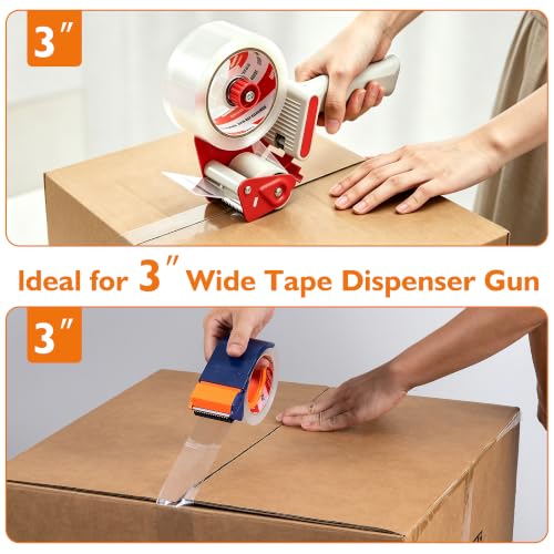 Heavy Duty Packing Tape 6 Rolls, Clear, 2.7 mil, 1.88" x 60Y | Total 360Y, Ultra Strong, Refill for Packaging and Shipping