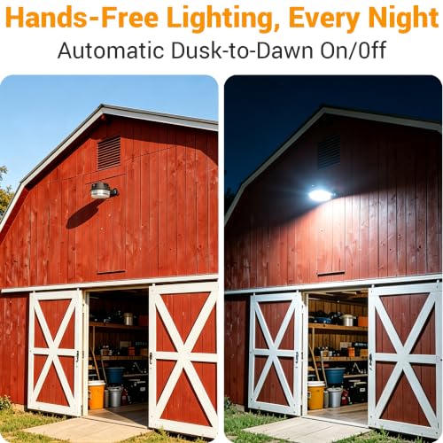 LED Barn Light Dusk to Dawn with Photocell, 55W 7500LM 5000K Daylight, 500W Incandescent/200W HID Replacement, Weather Resistant Outdoor Security Light for Yard, Garage, Farm, Porch - color: Barn Light - 55W