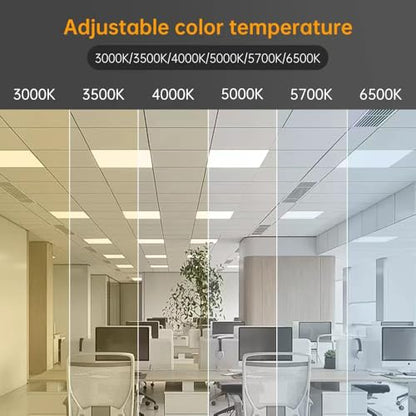 2x2ft LED Flat Panel Light with Emergency Battery Backup, 2PK - style: Emergency Battery