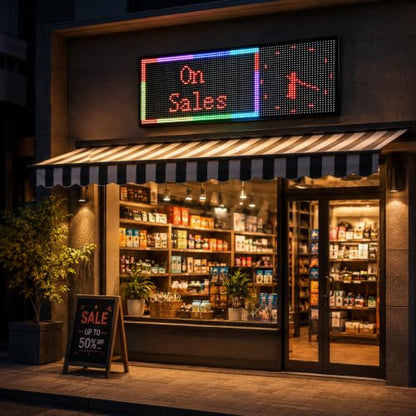 P10 Programmable Scrolling LED SIGN 40"×14" LED Display, 4000cd/m³ High Brightness led Display with WIFI+USB, Indoor Outdoor Digital Sign Screen, SMD Technology Open Sign for Advertising Advertising - size: P10 40*14 INCH