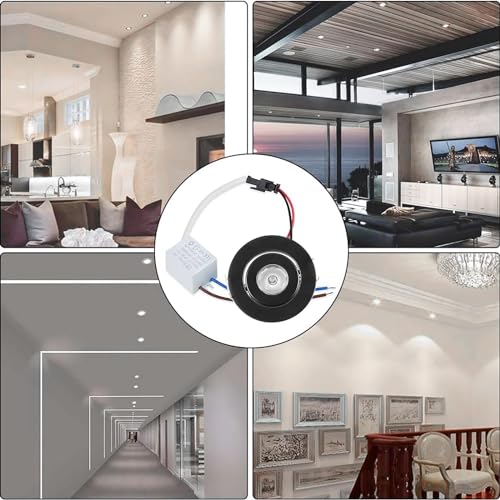 10pcs 2 inch Gimbal LED Recessed Light Small Recessed Lights AC120V - color: Cool White/Black