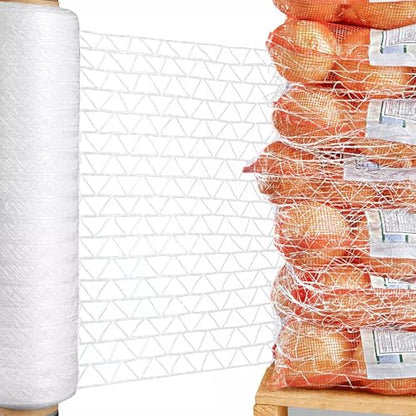 PSBM 98 Rolls 20 Inch x 3000 Feet Pallet Netting Vented Stretch Film/Wrap, Industrial Strength Clear Shrink Plastic Wrap for Moving, Packing, Shipping of Frozen Food and Plants - size: 20 Inch x 3000 Feet, style: 98 Rolls