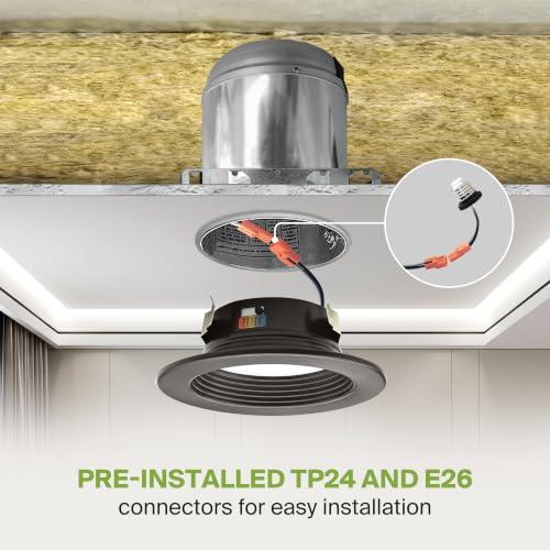 ASD 12 Pack Bronze 4 Inch Retrofit LED Recessed Light, 5CCT Wafer Lights - color: Bronze, size: 12 Pack