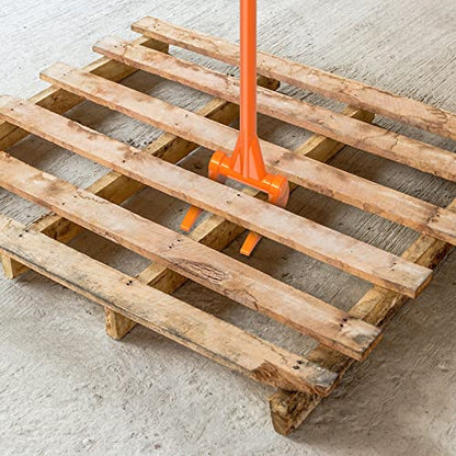 Insaga Fully Welded Pallet Buster 50''All-Steel Handle Pallet Breaker Heavy Duty Industrial Deck Board Removal Tool, Non-Slip Grip Pallet Pry Bar for Efficient and Effortless Board Removal - color: 50''- Thick 3mm Handle
