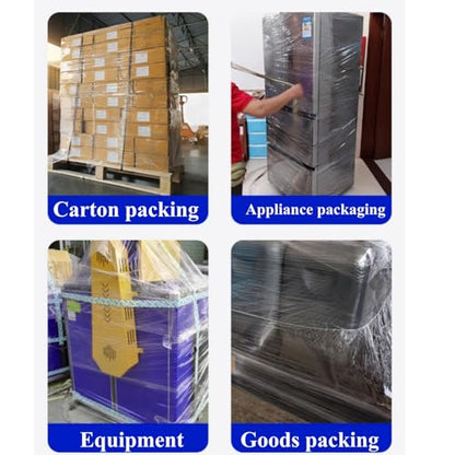 Stretch Film Dispenser with Cutter & Gloves, Heavy Duty Stainless Steel Stretch Wrap Dispenser for 12-20 Inch Rolls, Manual Pallet Wrapping Tool for Shipping, Moving, and Industrial Packing