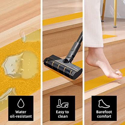 Reniteco 4" x33Ft Anti Slip Tape Yellow Heavy Duty Grip 1PC - color: 01-Yellow, size: 4in x 33Ft