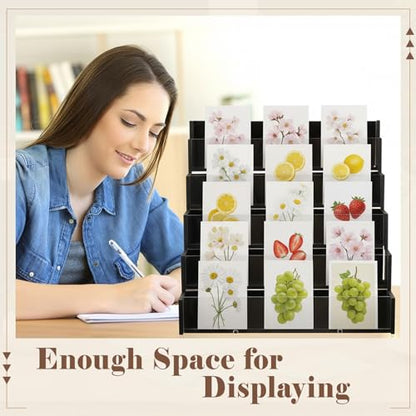 Yuntau 5 Tier Greeting Card Display Stand, Black - color: Black, size: 5 Tier