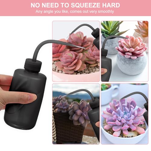 Patikil 18 Pcs Wash Bottles, 150ml 5oz Plastic Succulent Watering Bottle for Plant Eyelash Extensions Irrigation Lab RV Gap Cleaning, Black - color: Black, size: 150ml/5oz