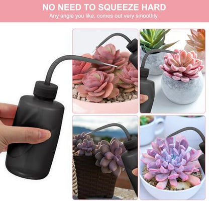 Patikil 18 Pcs Wash Bottles, 150ml 5oz Plastic Succulent Watering Bottle for Plant Eyelash Extensions Irrigation Lab RV Gap Cleaning, Black - color: Black, size: 150ml/5oz