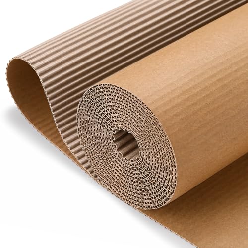MotiMind Corrugated Cardboard Roll, 36 x 200 Inch Single Face Cushioned - color: Brown, size: 36 x 200 Inches