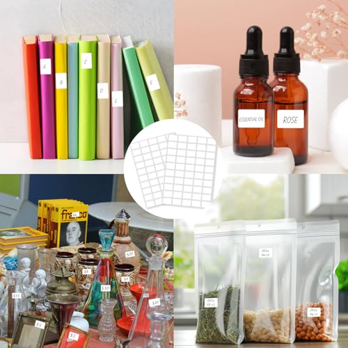 Multi-Use Removable Labels, 1/2" x 3/4",1000 PCS Blank Labels Total,Water/Oil/Tear Resistant/Ink Won't Smudge No Residue - size: 0.5×0.75 inch