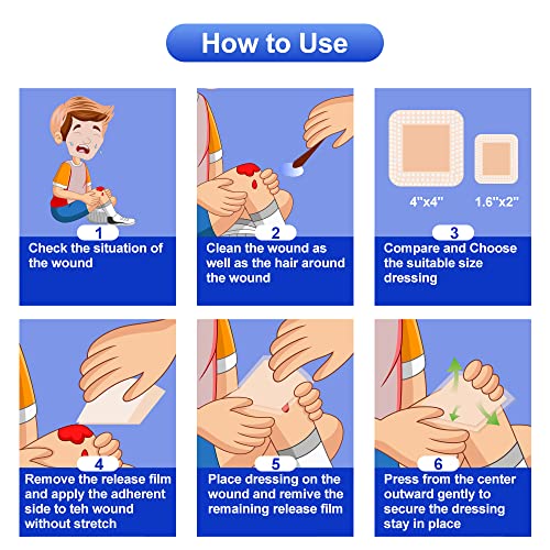 Niceful Silicone Foam Dressing 1.6" x 2", 20 Count - size: 1.6x2 Inch (10 Pcs) (Pack of 2)