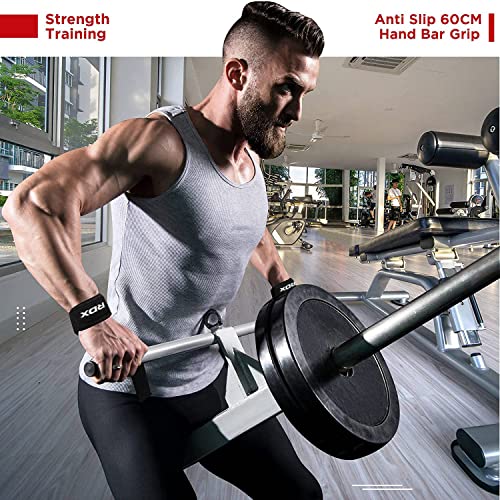 RDX Lifting Straps for Weightlifting –100% Cotton Heavy Duty Gym Wrist Strap with 5MM Neoprene Padding, 60CM Anti-Slip Hand Grip Wraps for Deadlifts Powerlifting Workouts Strength Training, Men Women - color: Blue